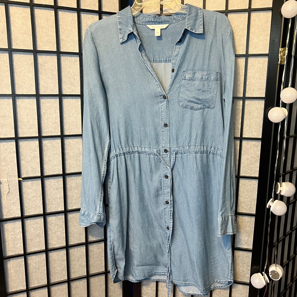POPSUGAR Light Blue Denim Dress shirt